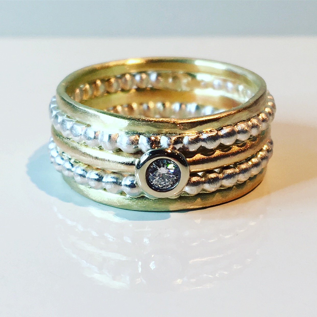 Mat gouden ring